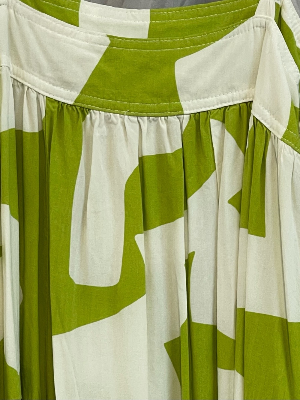 Anthropologie S Small maxi dress Abel the Label citron geometric strappy tier - Picture 13 of 16